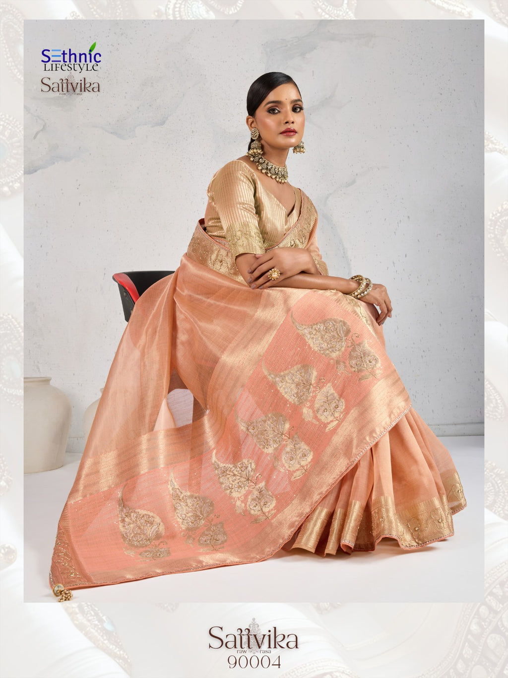 Tishu Linen Saree